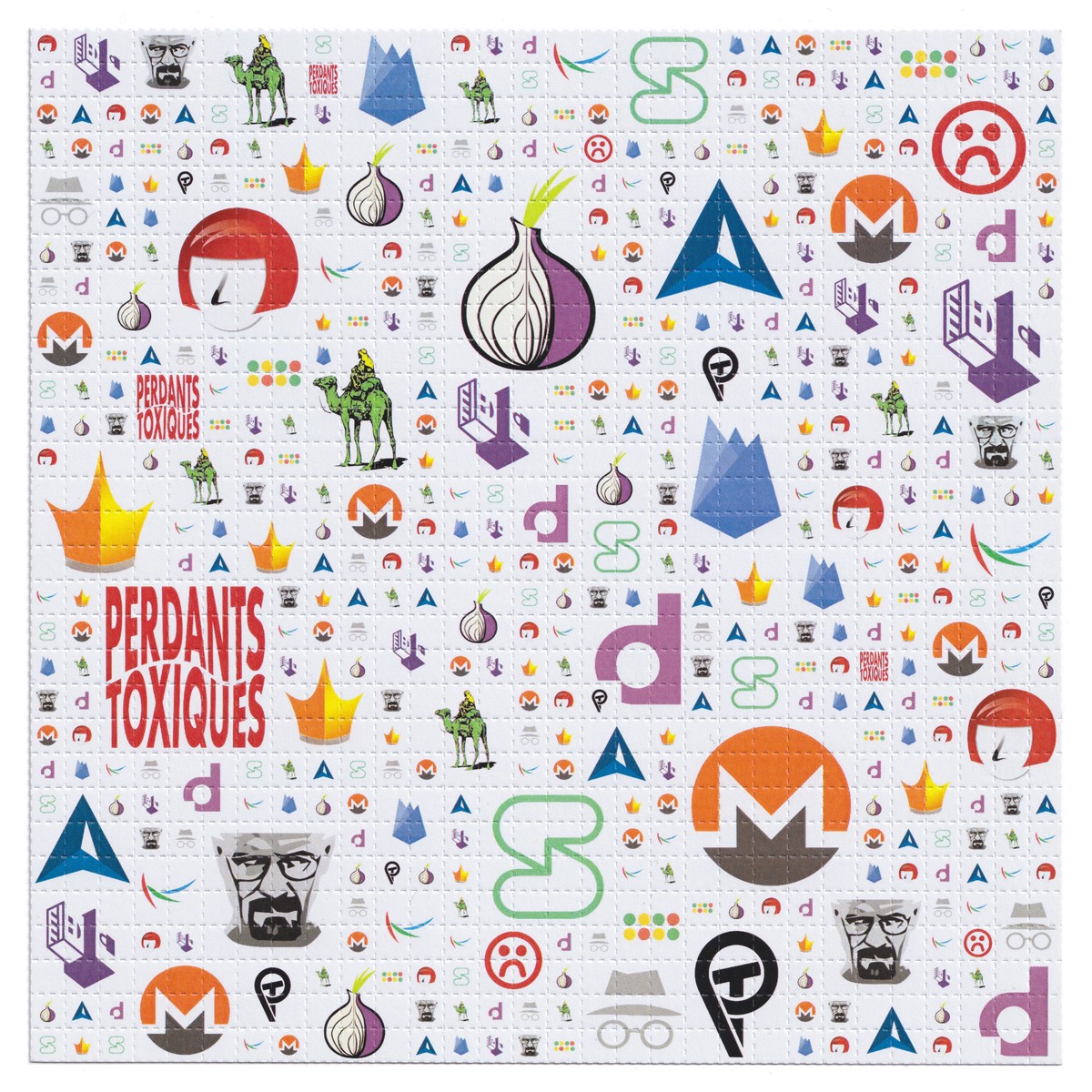 Perdants Toxiques Blotter Artwork with Deep Web Iconography